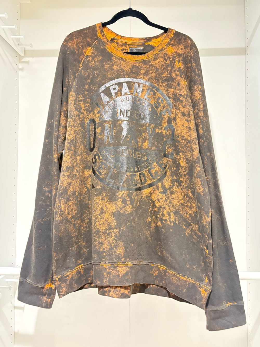 PRPS Purple Brand Acid Wash Crewneck Sweatshirt Men’s 3XL Distressed Graphic